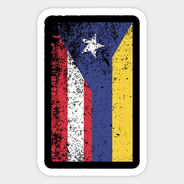 Puerto Rican Colombian Flag - Puerto Rico Colombia Bandera Sticker by PuertoRicoShirts